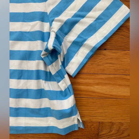 NWT Blue & White Stripe Crop T-shirt from A New Day - Picture 5 of 6